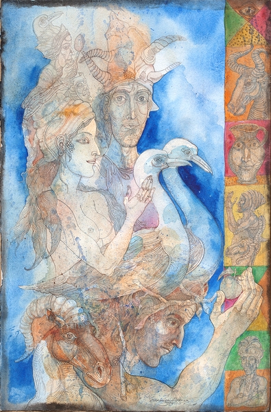 Carmina Burana Cycle,  watercolour on paper,  75 x 53 cm.